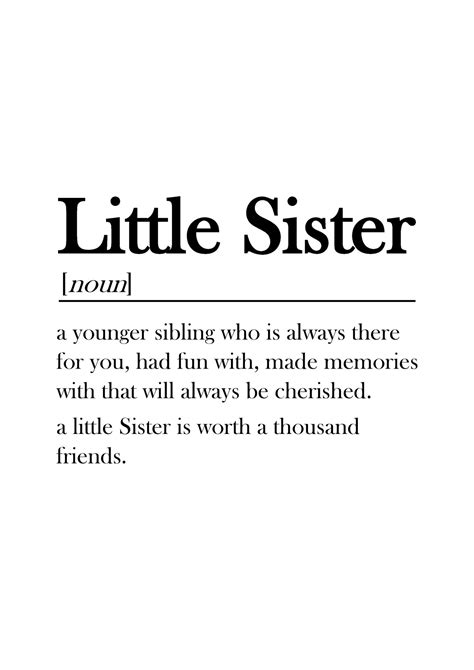 tiny sis|Little sister Definition & Meaning .